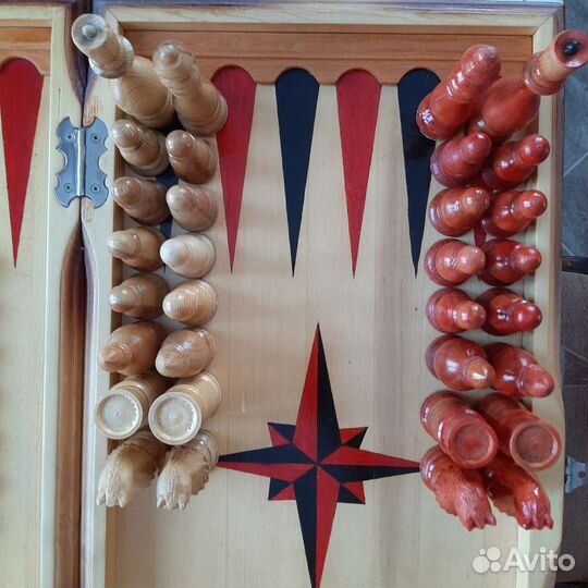 Нарды+шахматы ручной работы