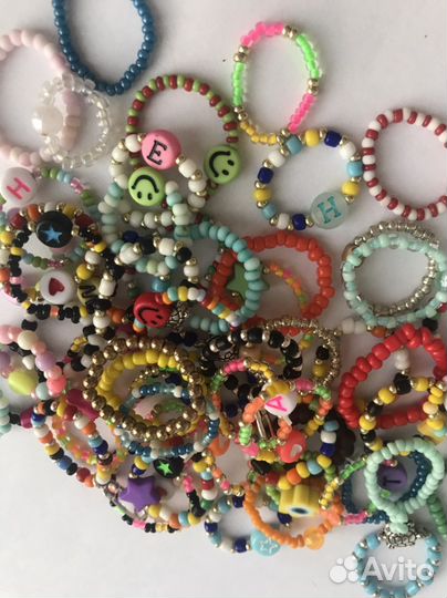 Кольцо из бисера с мишкой