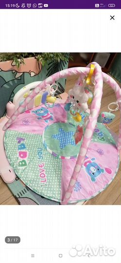 Развивающий коврик игровой с пианино