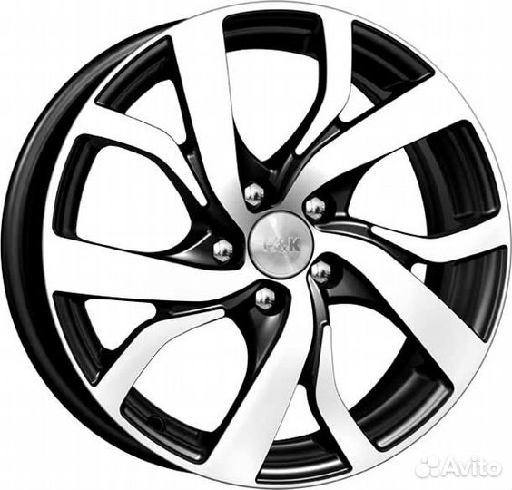 K&K Палермо : 6.5x16 5*105 Et:38 Dia:56.6 Алмаз черный