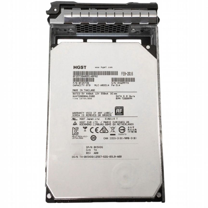 [K5HDG] Жесткий Диск Dell 8tb Sata3 3,5" Hdd K5hdg