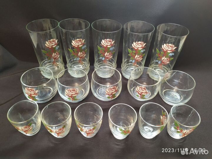 Стаканы бокалы рюмки стекло СССР