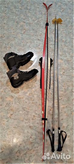 Лыжи atomic 193+ ботинки и крепления Salomon+палки
