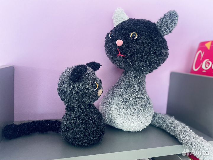 Мягкая игрушка котики вязаные