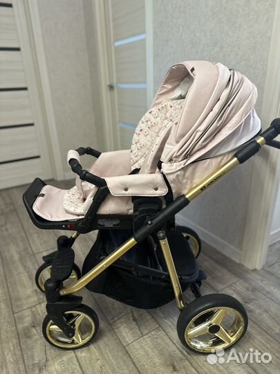 Коляска 2 в 1 adamex reggio розовая