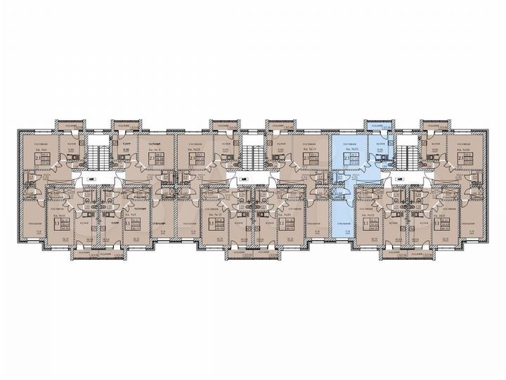 2-к. квартира, 57,1 м², 3/3 эт.