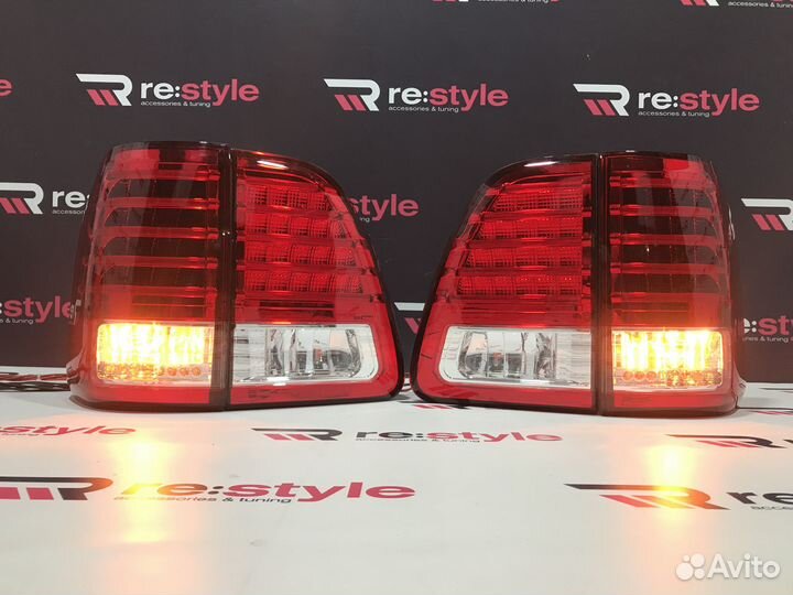 Задние фонари Toyota LC 100 Стиль LX Красные