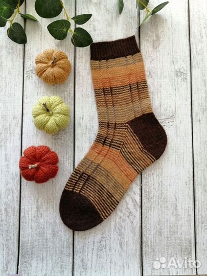 Носки шерстяные вязаные мужские