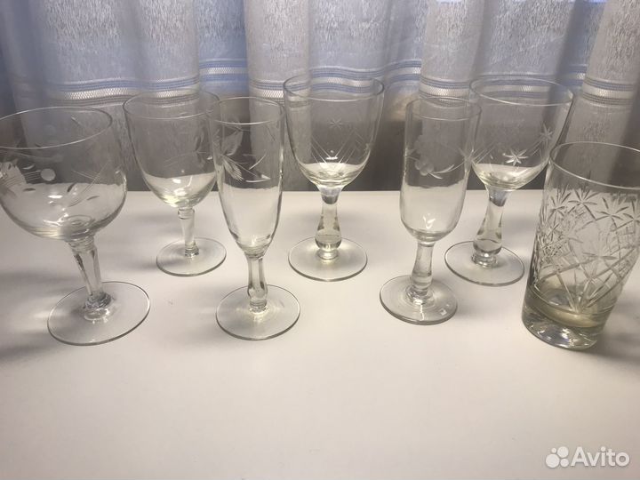 Хрустальные фужеры.винтаж СССР 50х