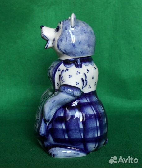Штоф Медведица – Гжель фарфор – статуэтка Медведь