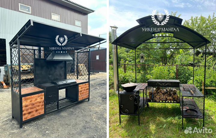 Мангал с крышей