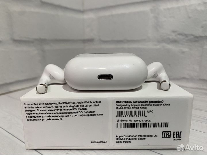 Наушники Apple AirPods 3 (Гарантия + Чехол)