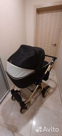 Коляска 2 в 1 adamex чёрная