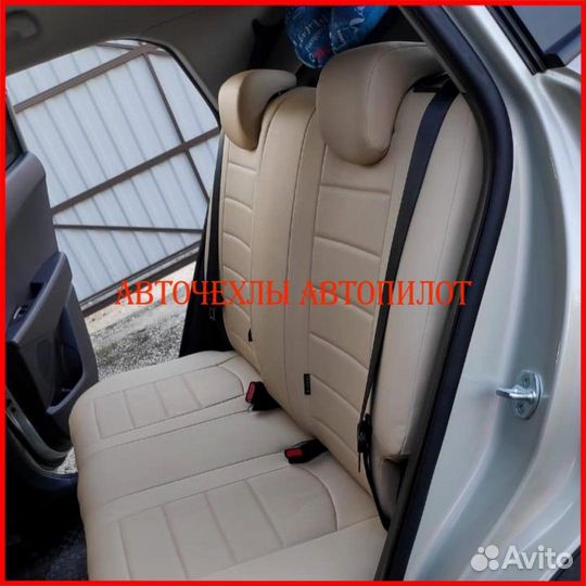 Чехлы Автопилот Hyundai Creta 1 из экокожи бежевые