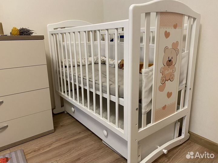 Детская кровать для новорожденных Тедди