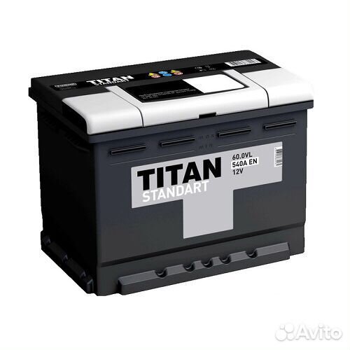 Аккумулятор Titan standart 60 ач о.п. Доставка