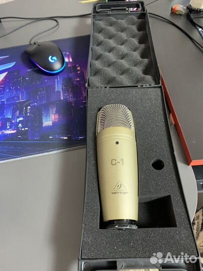 Студийный микрофон c1 behringer + звуковая umc22