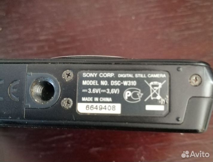 Компактный фотоаппарат sony cyber shot dsc-w310