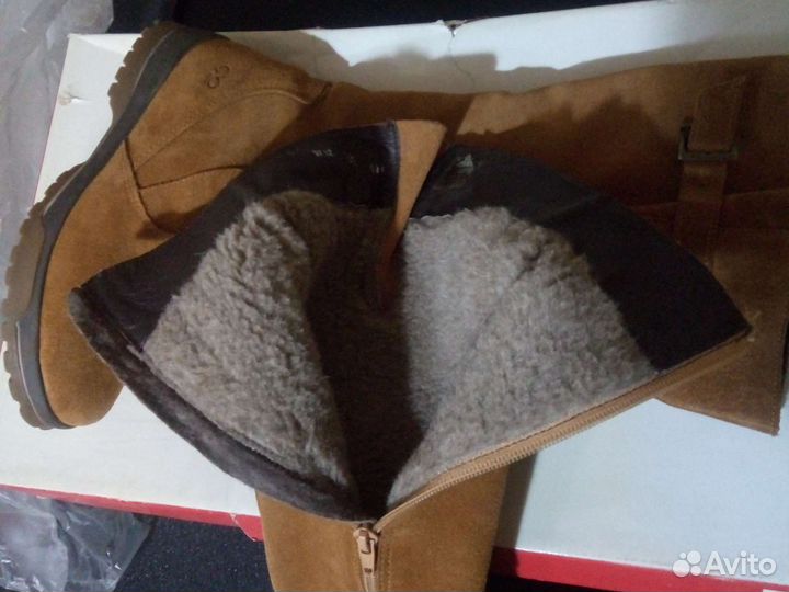 Сапоги зимние 36,по стел 22 см, -замшевые