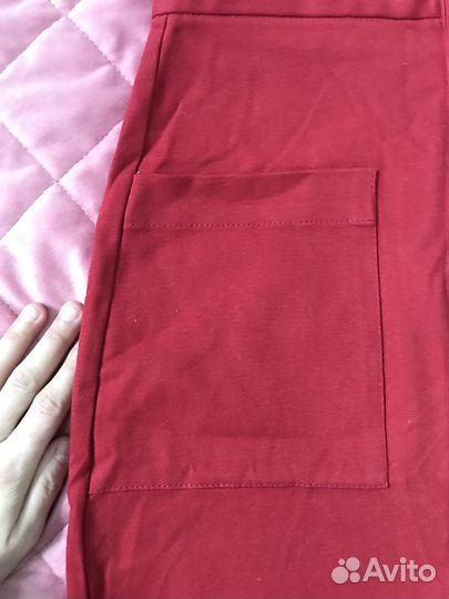 Новая миди юбка карандаш светло-вишневого цвета