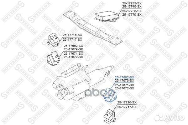 25-17682-SX подушка двигателя передняя Nissan