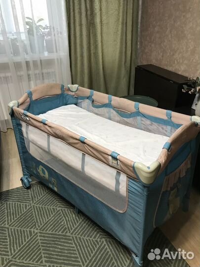 Детская кровать манеж с матрасом