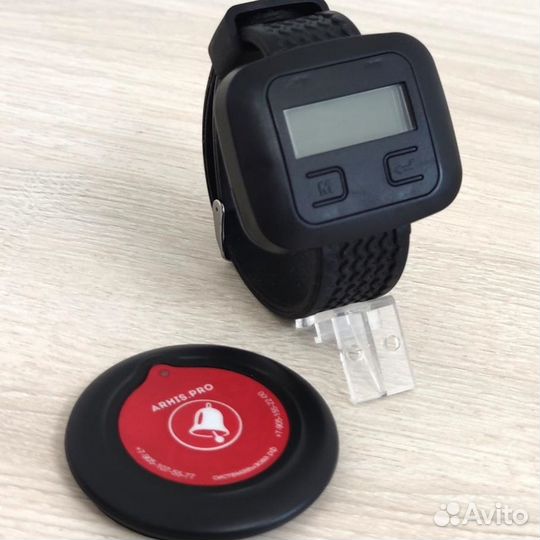 Кнопка вызова официанта и часы пейджер Эконом