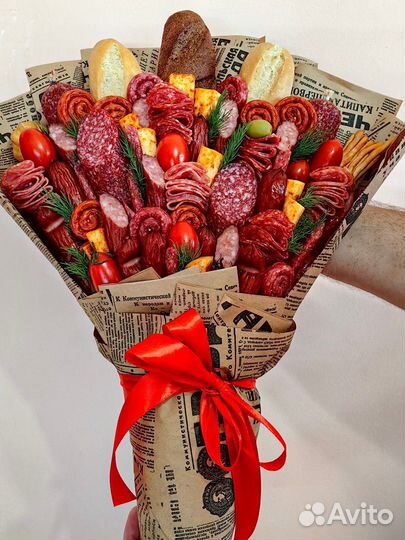 Мужские съедобные букеты. Мясной букет