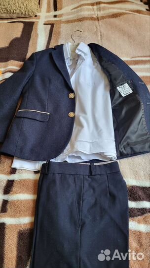 Школьный костюм для мальчика синий 128