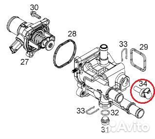 Датчик температуры о/ж Opel Astra H / J (Новый)