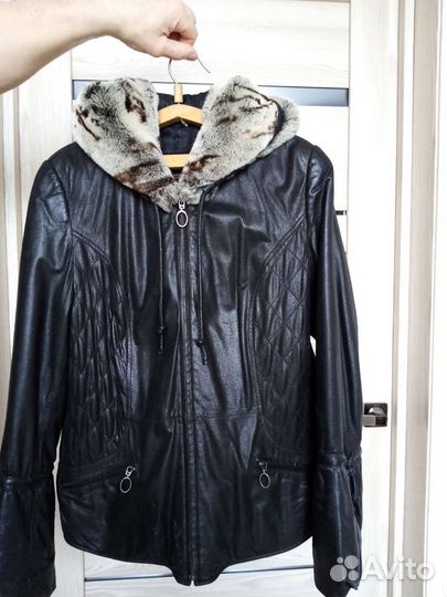 Куртка кожаная женская 48 размер