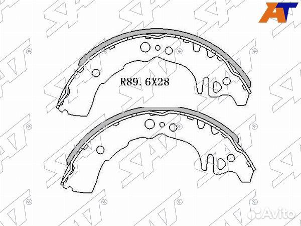 Колодки тормозные барабаные toyota platz