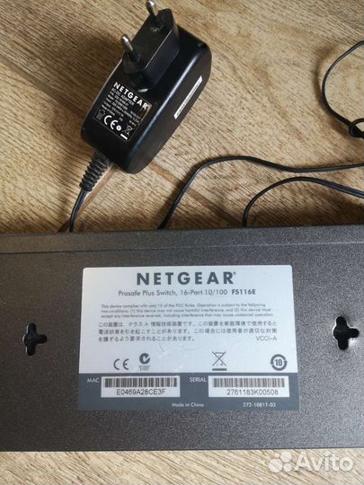 Коммутатор 16 портов Netgear fs116e 10/100 торг