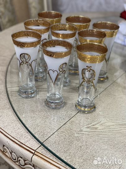 Фужеры Стаканы 9 штук для сока компота