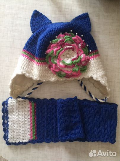 Комплект шапочка и шарф