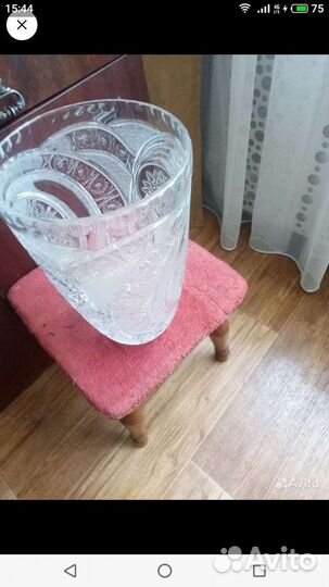 Ваза для цветов хрустальная