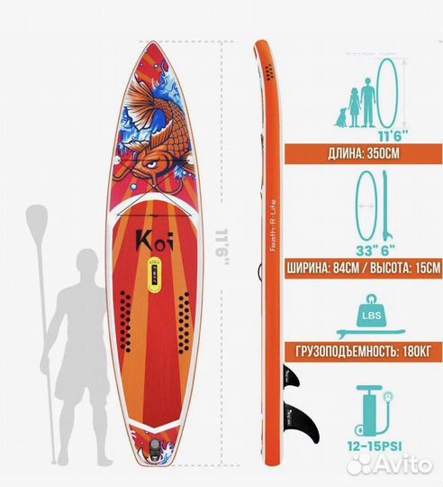 Sup сапборд koi (доска для плавания)