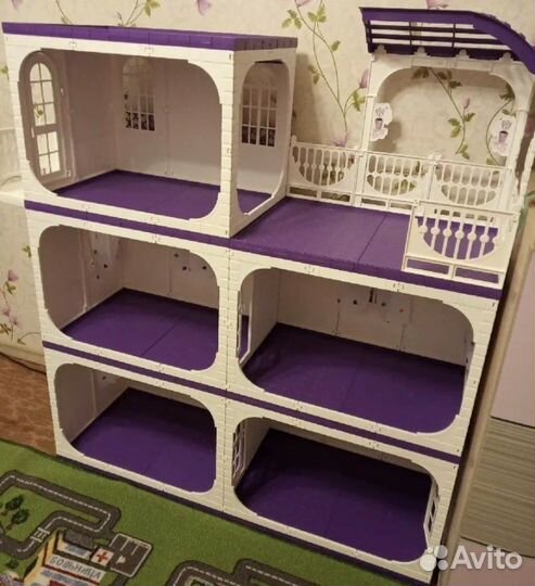 Домик кукольный конфетти огонек 5 комнат