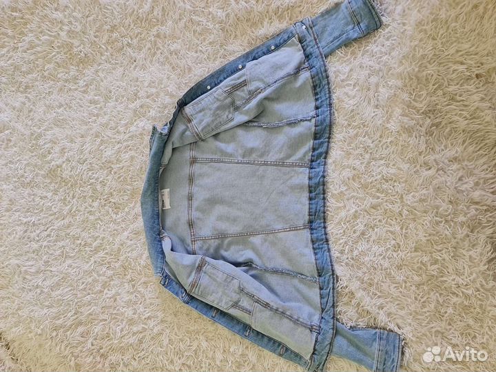 Джинсовая куртка женская bershka
