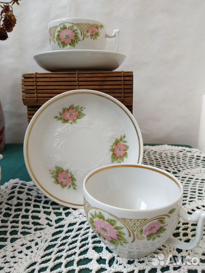 Чайный сервиз розы СССР Вербилки