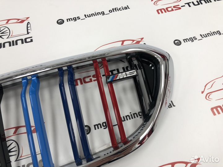 Ноздри BMW 5 серии g30 M-Performance хром + М5