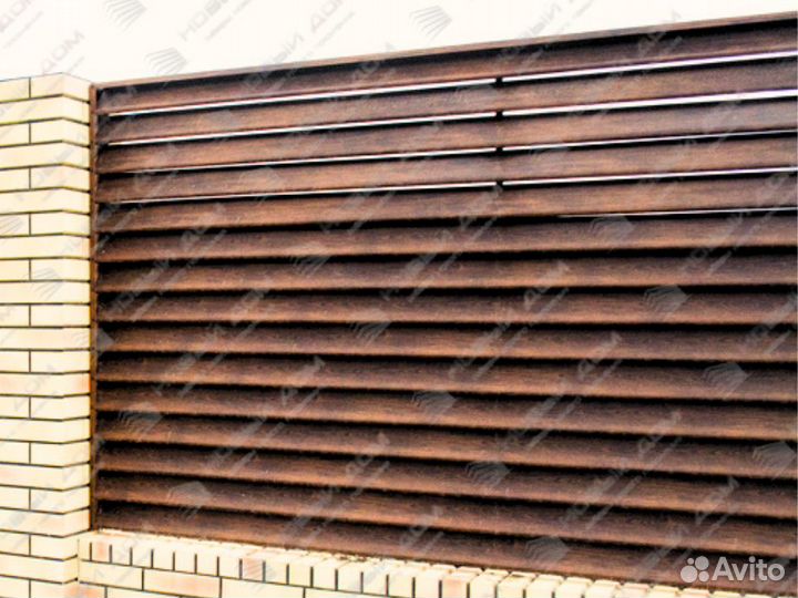 Забор жалюзи горизонтальный