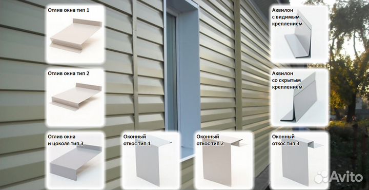 Индивидуальная доборка: отливы, откосы, стартовая