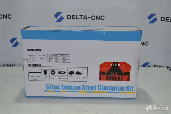 Комплект прижимов 0205, Т-паз 16 мм, М12