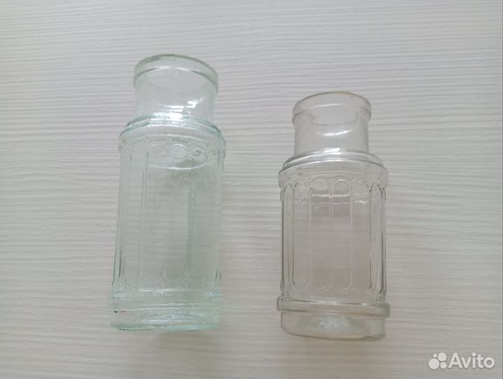 Две старинных баночки из-под горчицы