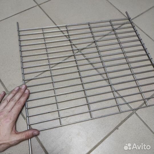 Плоская решетка на гриль из нержавейки 500х400 мм