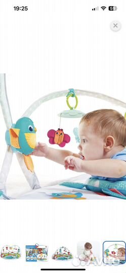 Развивающий коврик tiny love солнечная полянка