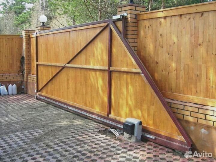 Откатные ворота с установкой