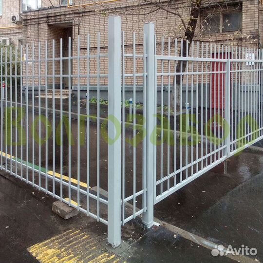 Металлический секционный забор в Краснослободске