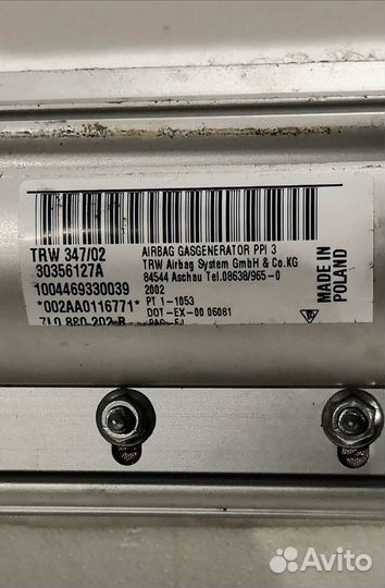 Подушка безопасности пассажира Cayenne,Touareg